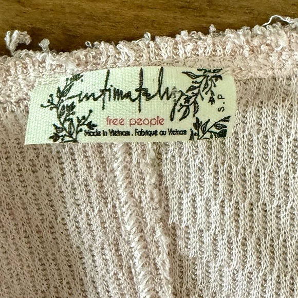 Free People Soft Pink Ribbed Top - Picture 4 of 5